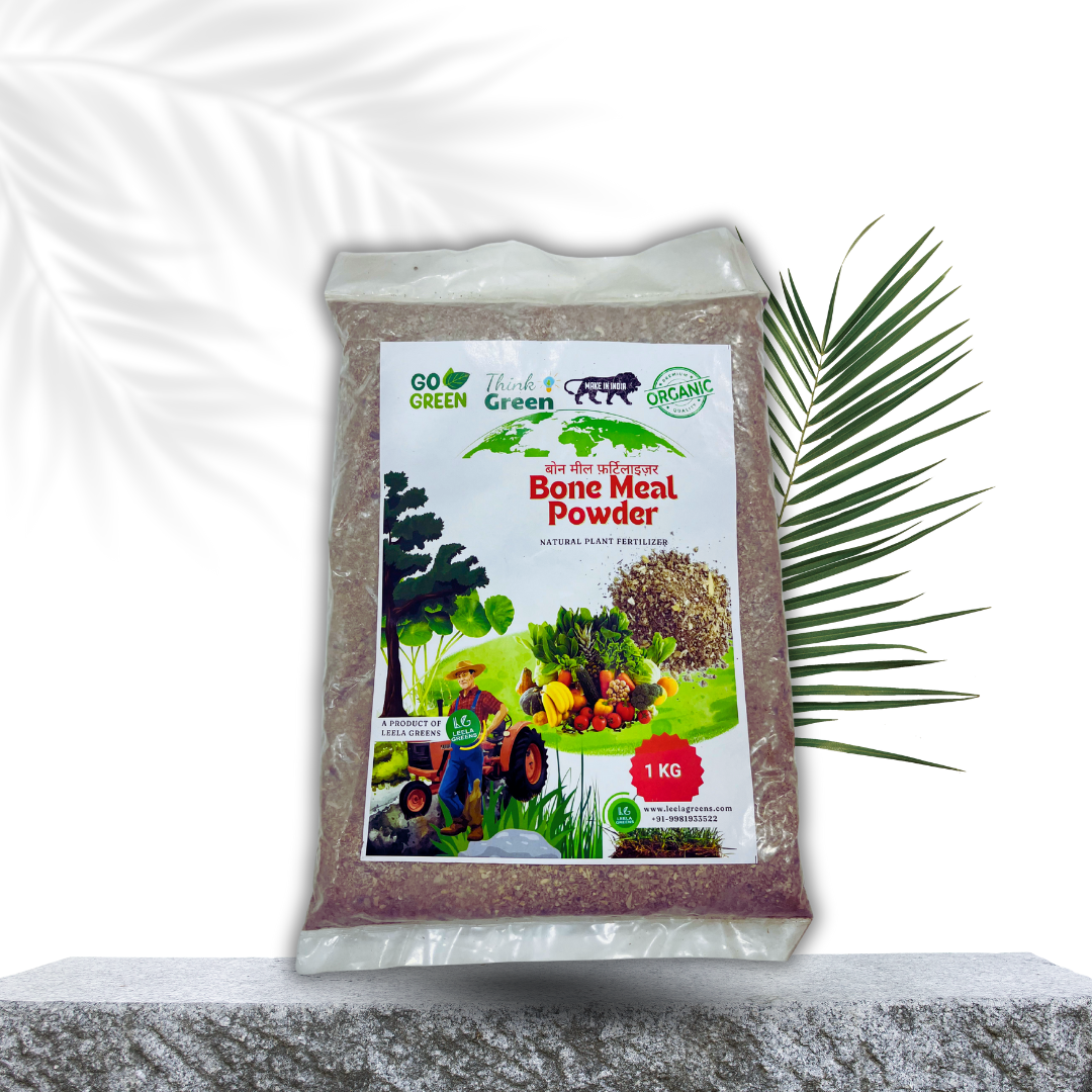 LeelaGreens Bone Meal Powder 1kg – Organic Fertilizer for Stronger Roots & Healthier Plants