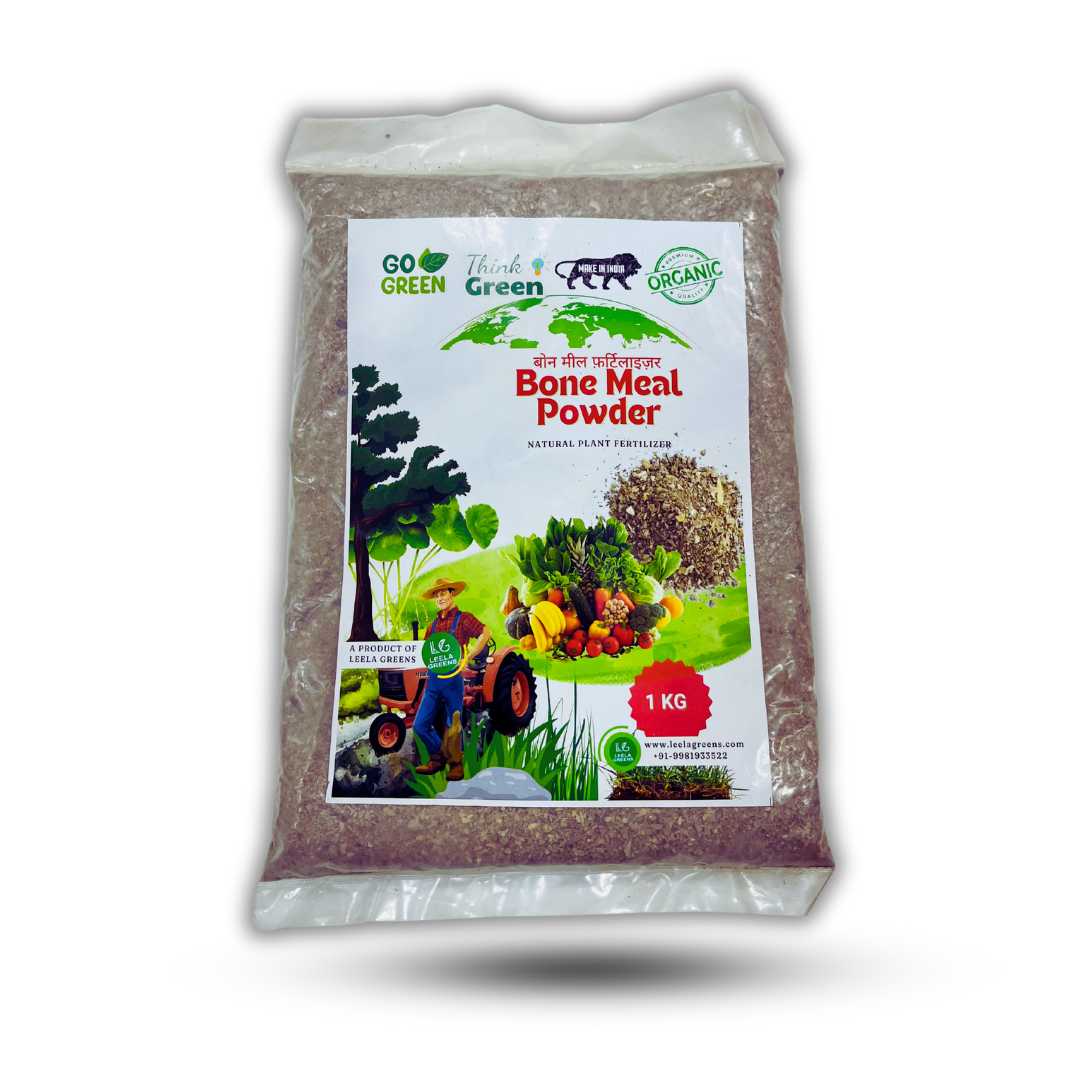 LeelaGreens Bone Meal Powder 1kg – Organic Fertilizer for Stronger Roots & Healthier Plants